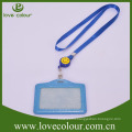 Cheap Custom Blue fabric lanyard for badge holder/usb